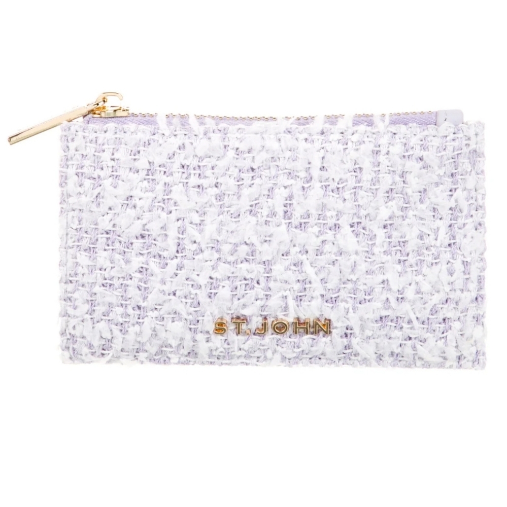 St. John Tweed Printed Purple Wallet